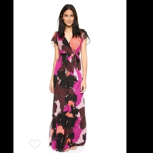 DVF Melania Silk Maxi Dress size 2 EUC - Picture 1 of 6